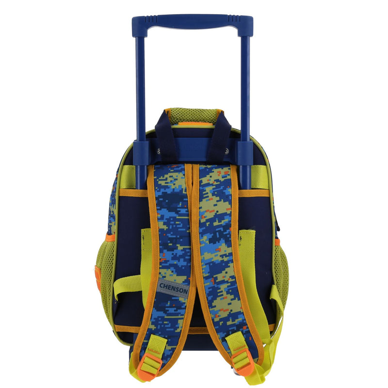 Mochila con Ruedas Azul Diseño 3D de Dinosaurio Chenson Korav