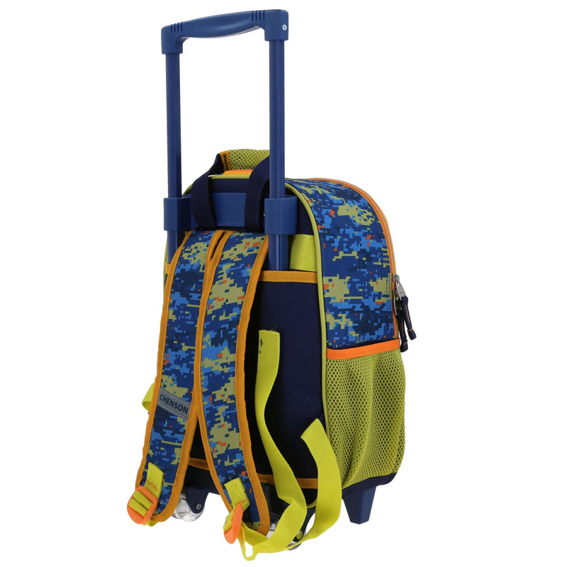 Mochila con Ruedas Azul Diseño 3D de Dinosaurio Chenson Korav