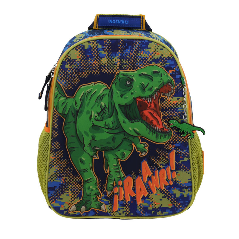 Mochila Azul Escolar Diseño 3D de Dinosaurio Chenson Original Korav