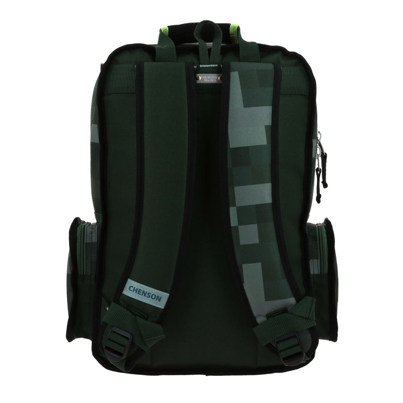 Mochila Verde Escolar con Diseño Pixeleado Chenson Original Pixels