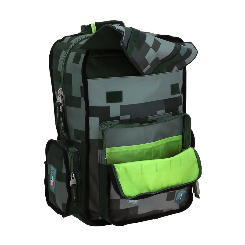 Mochila Verde Escolar con Diseño Pixeleado Chenson Original Pixels