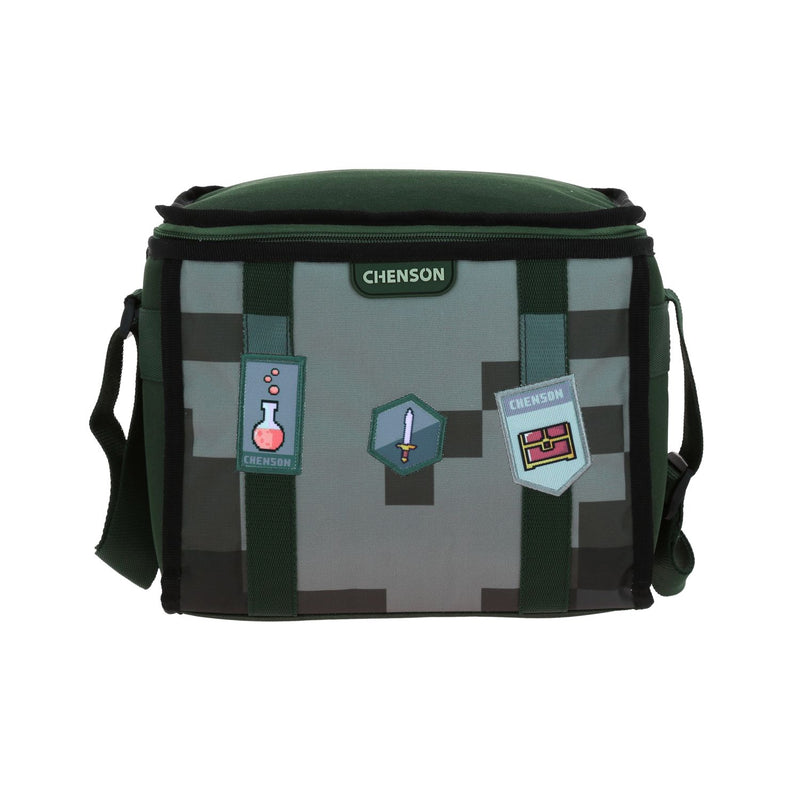 Lonchera Verde con Diseño Pixeleado Chenson Original Pixels