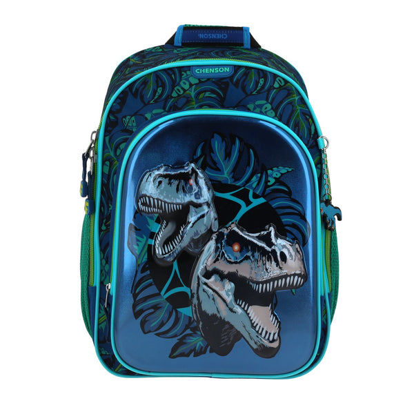 Mochila Azul Escolar con Diseño de Dinosaurios 6D Chenson Raptors
