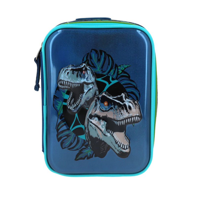 Lapicera Escolar Azul con Diseño de Dinosaurios 6D Chenson Raptors