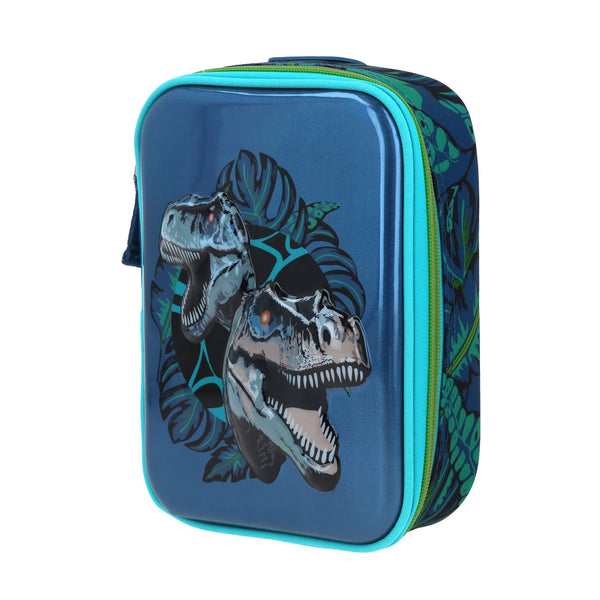Lapicera Escolar Azul con Diseño de Dinosaurios 6D Chenson Raptors
