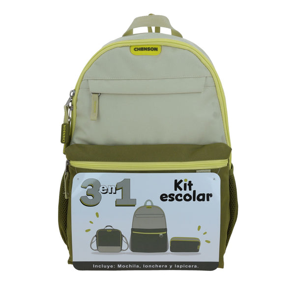 Kit Escolar Verde Militar Chenson Original Keto