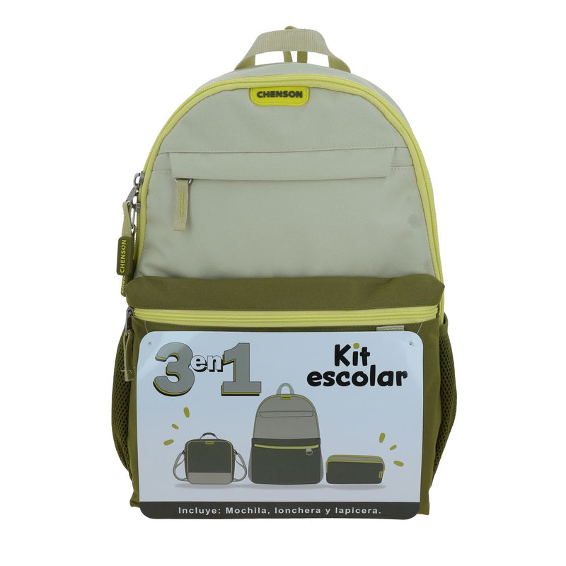 Kit Escolar Verde Militar Chenson Original Keto