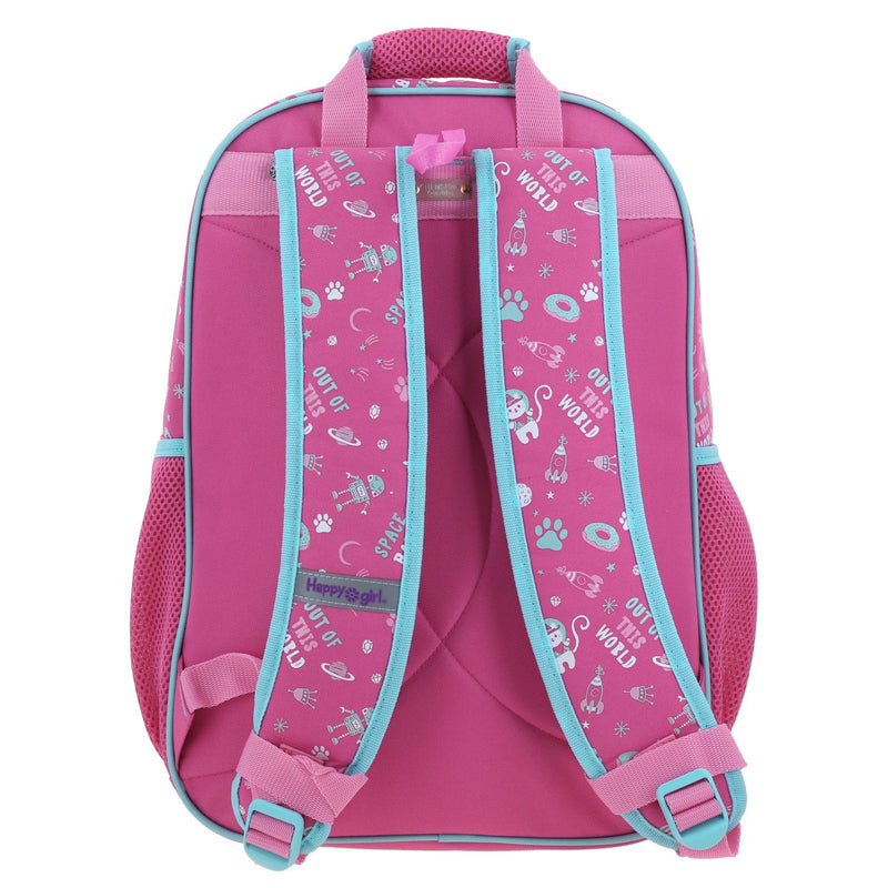 Mochila Rosa con Gatito y Confeti Encapsulado Happy Girl Ajua