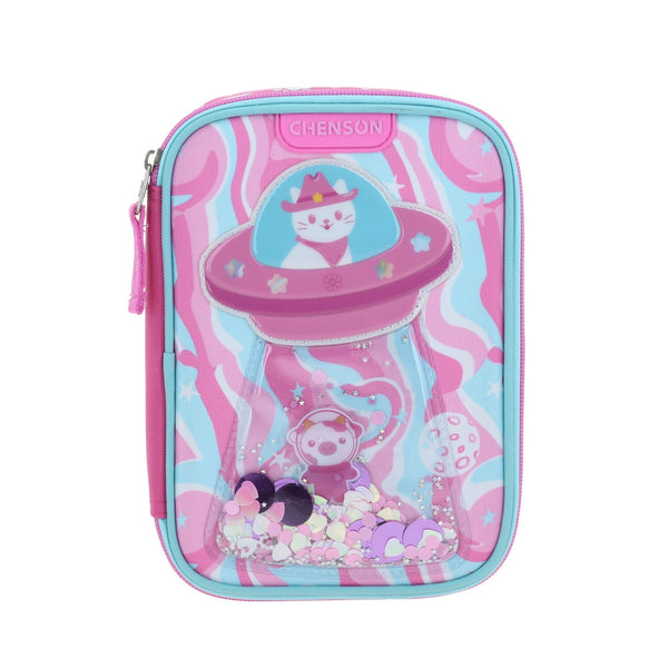 Lapicera Rosa Gatito Espacial Happy Girl Ajua