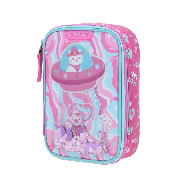 Lapicera Rosa Gatito Espacial Happy Girl Ajua