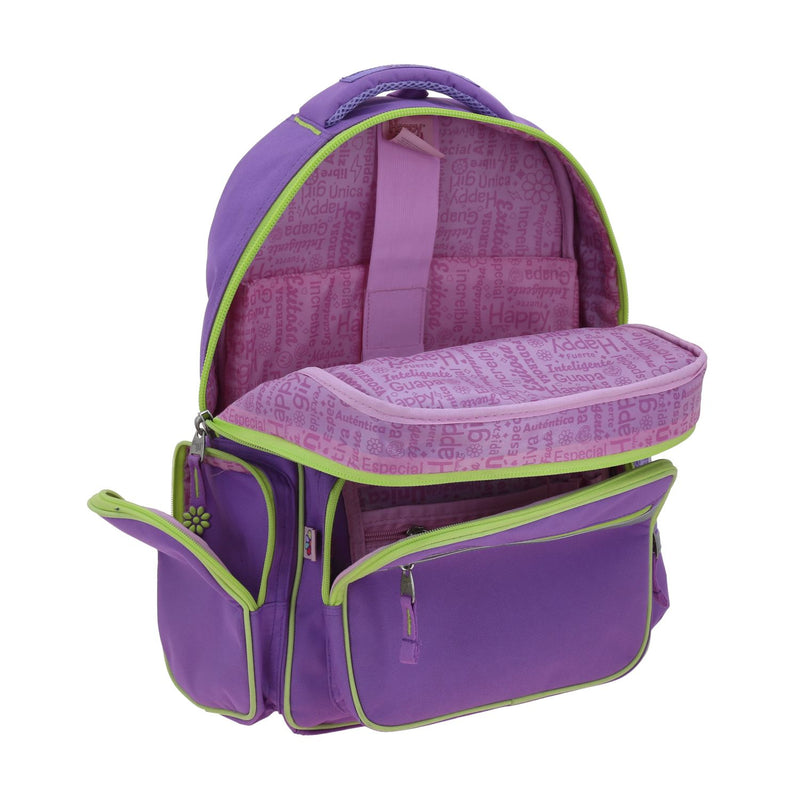Mochila Lila Happy Girl Strong