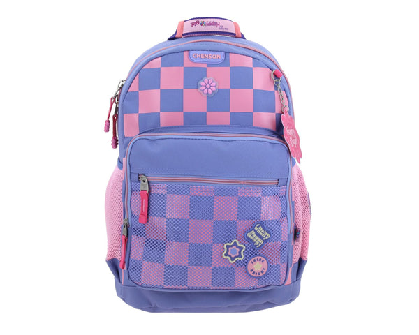 Mochila Morada a Cuadros Happy Girl Chester