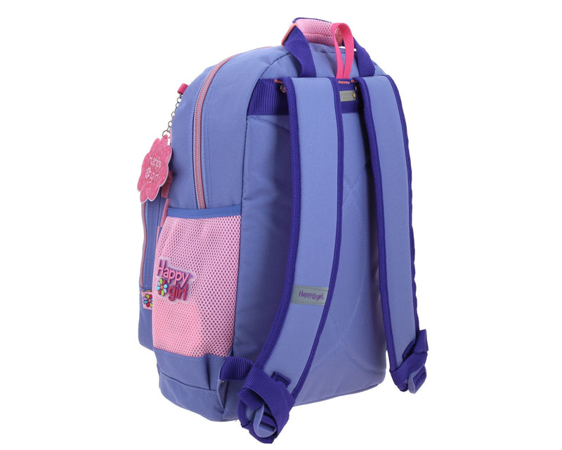 Mochila Morada a Cuadros Happy Girl Chester