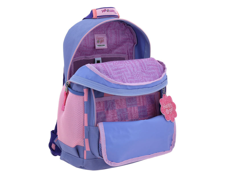 Mochila Morada a Cuadros Happy Girl Chester