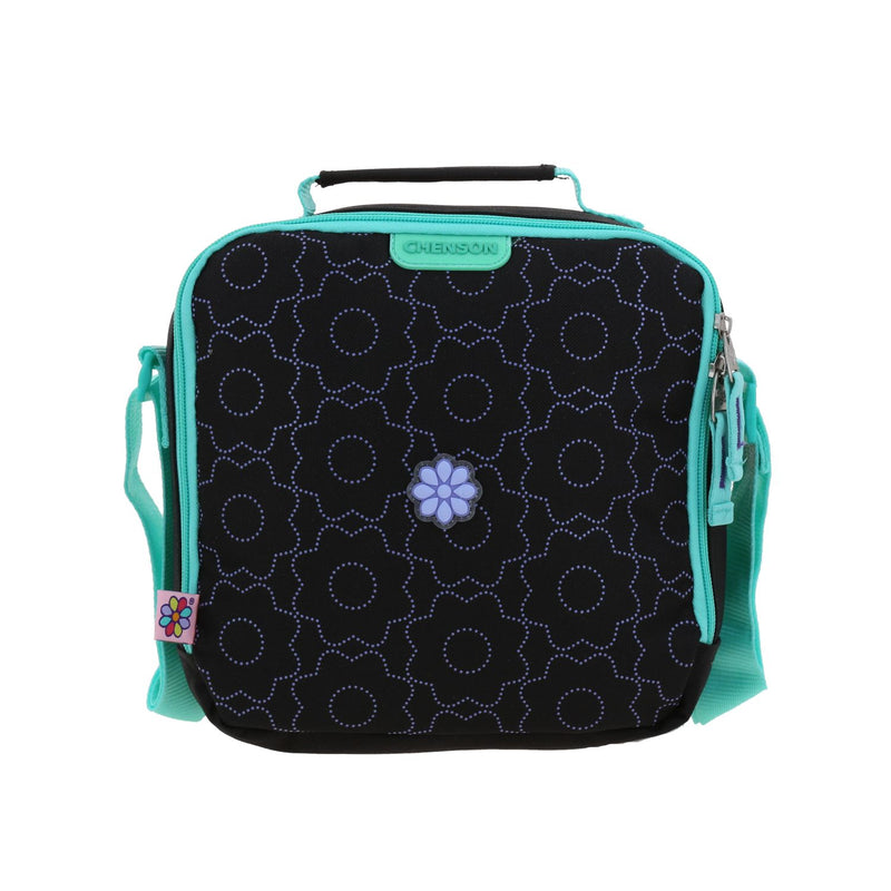Lonchera Negra Con Diseño Floral Happy Girl Cienta