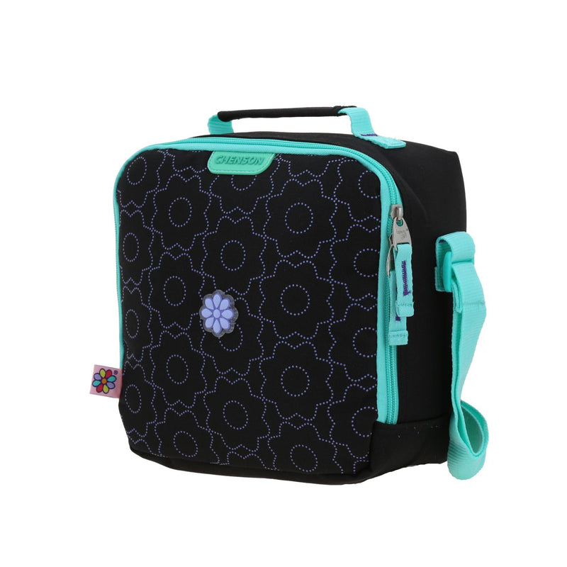 Lonchera Negra Con Diseño Floral Happy Girl Cienta