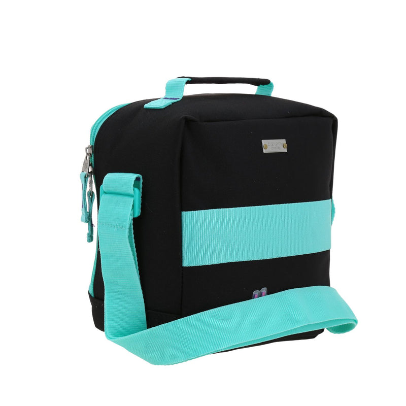 Lonchera Negra Con Diseño Floral Happy Girl Cienta