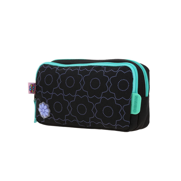 Lapicera Negra Con Flores Happy Girl Cienta