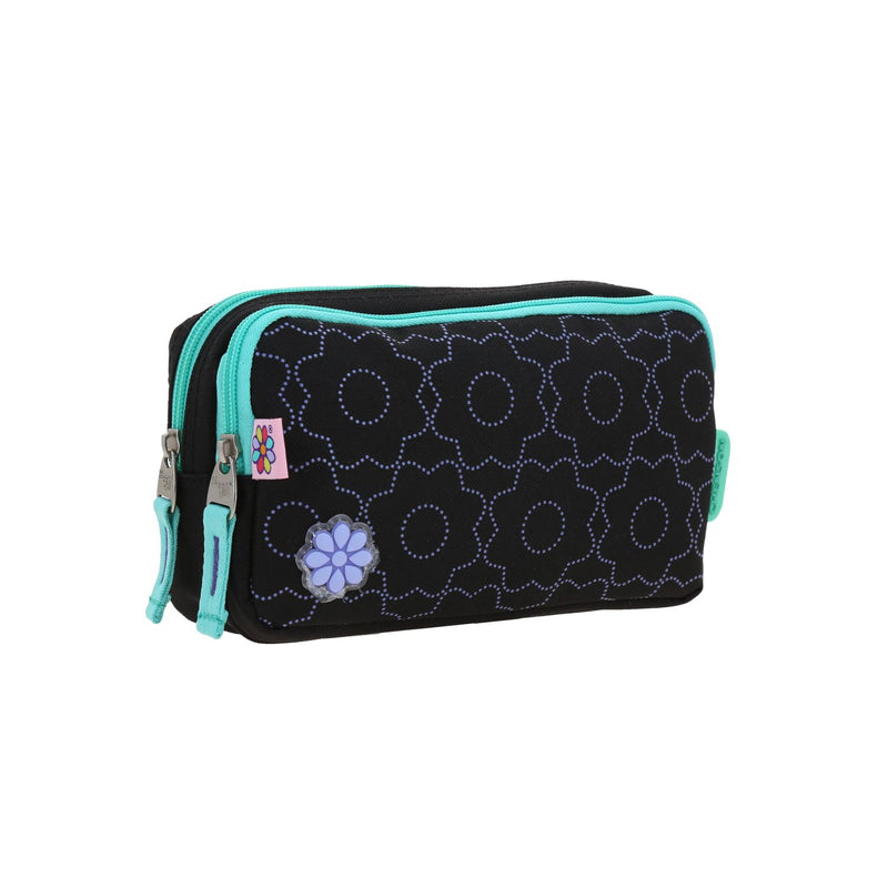 Lapicera Negra Con Flores Happy Girl Cienta