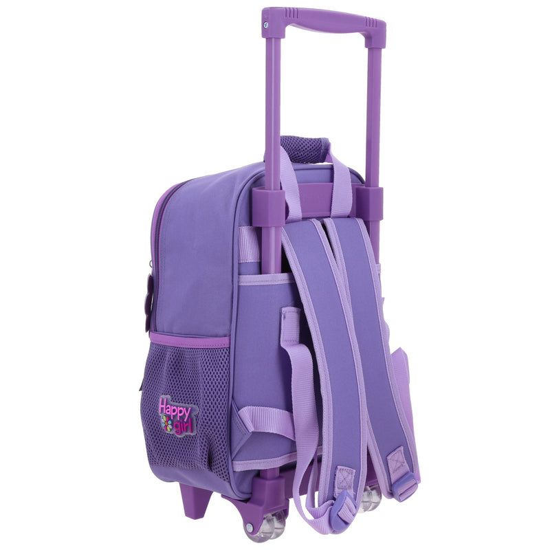 Mochila Morada con Ruedas y Tiras Colgantes Happy Girl Cowli