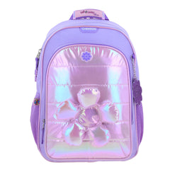 Mochila Lila con Flor 3D Brillante Happy Girl Flof