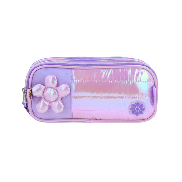 Lapicera Lila Brillante Con Flor Happy Girl Happy Girl Flof