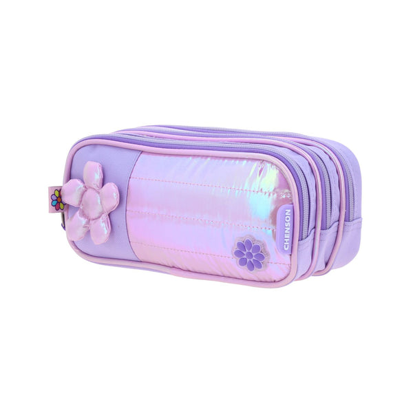 Lapicera Lila Brillante Con Flor Happy Girl Happy Girl Flof