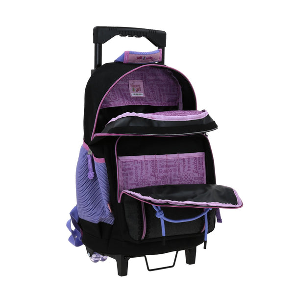 Mochila Negra con Ruedas Happy Girl Tarlait