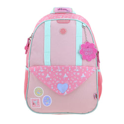 Mochila Rosa Con Parches y Corazón Happy Girl Uli