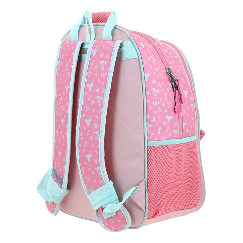 Mochila Rosa Con Parches y Corazón Happy Girl Uli