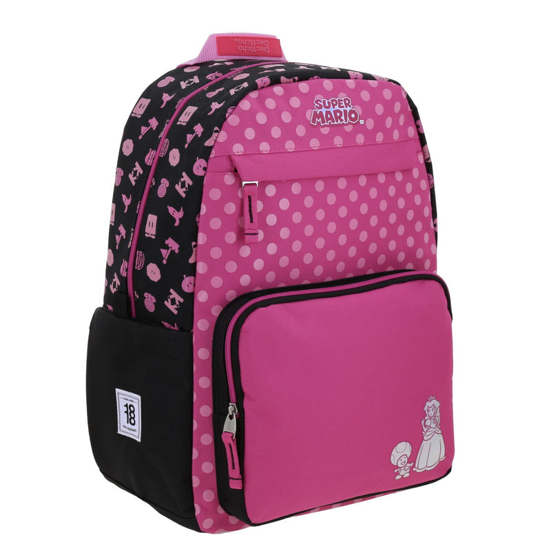 Mochila Fucsia Mario Bros 1818 Shall