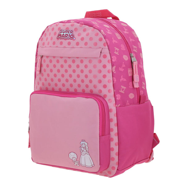 Mochila Rosa Mario Bros 1818 Shall