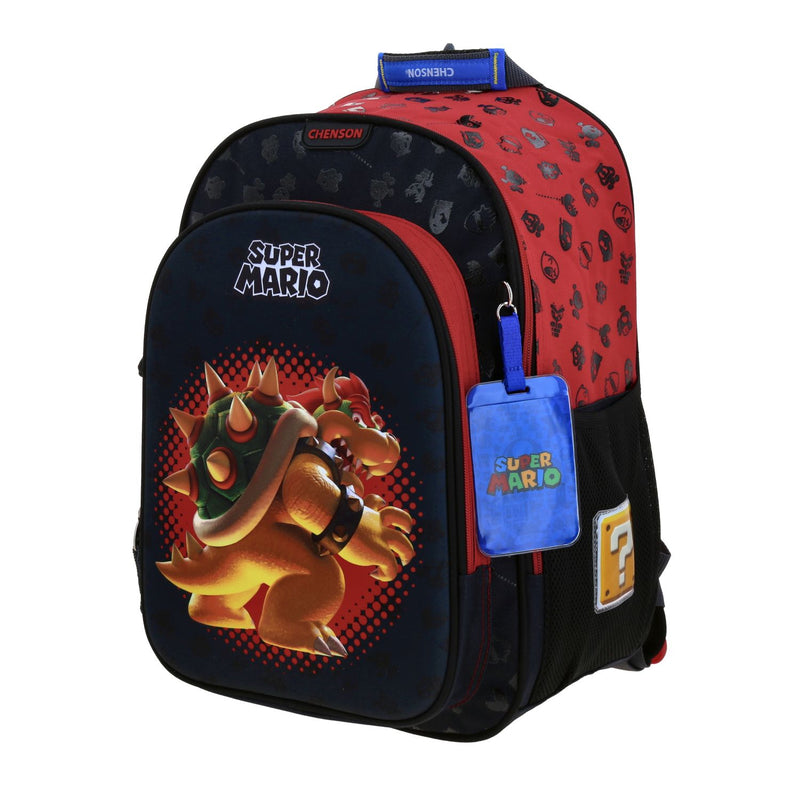 Mochila Negra Diseño Bowser en 3D Mario Bros Chenson Bowie