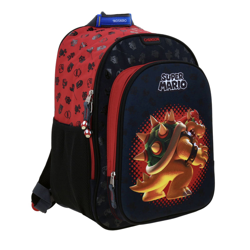 Mochila Negra Diseño Bowser en 3D Mario Bros Chenson Bowie