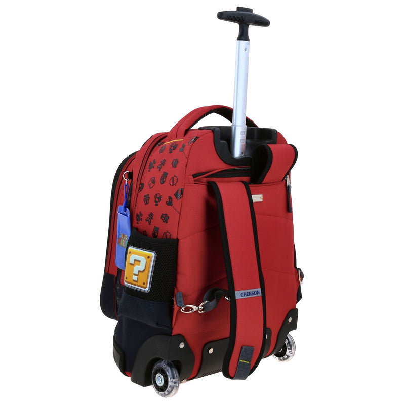 Mochila Con Ruedas Negra Bowser en 3D Mario Bros Chenson Bowie
