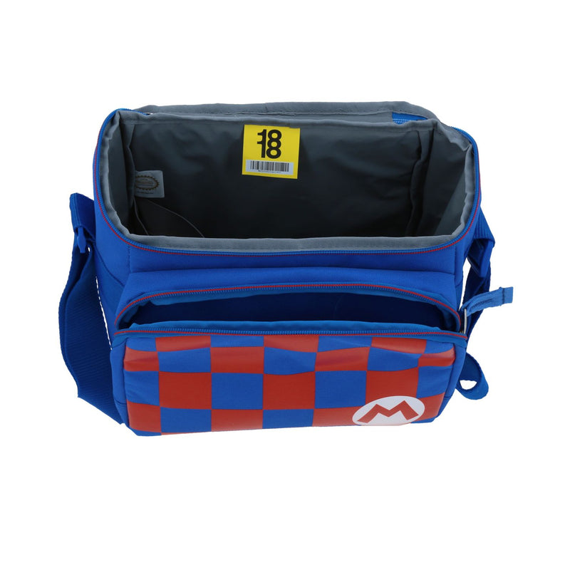 Lonchera a Cuadros Azul Mario Bros 1818 Flacster
