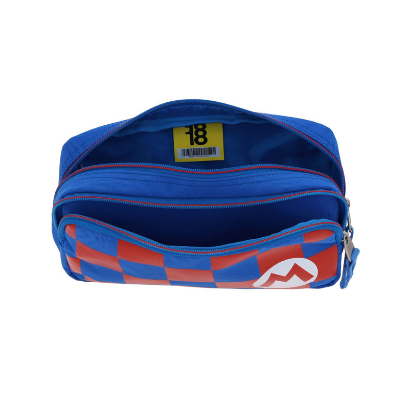 Lapicera Azul a Cuadros Mario Bros 1818 Flacster