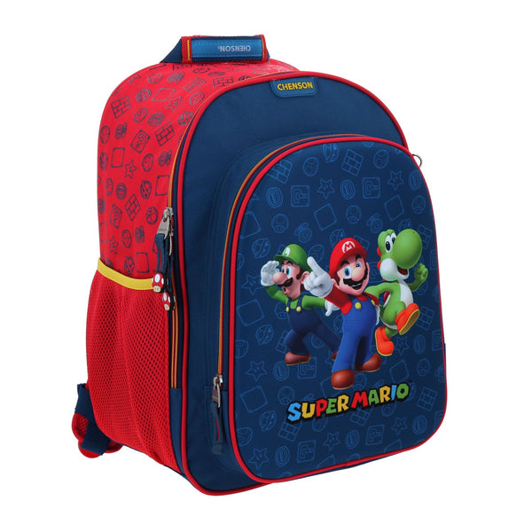 Mochila Azul Mario Bros Chenson Gronshi