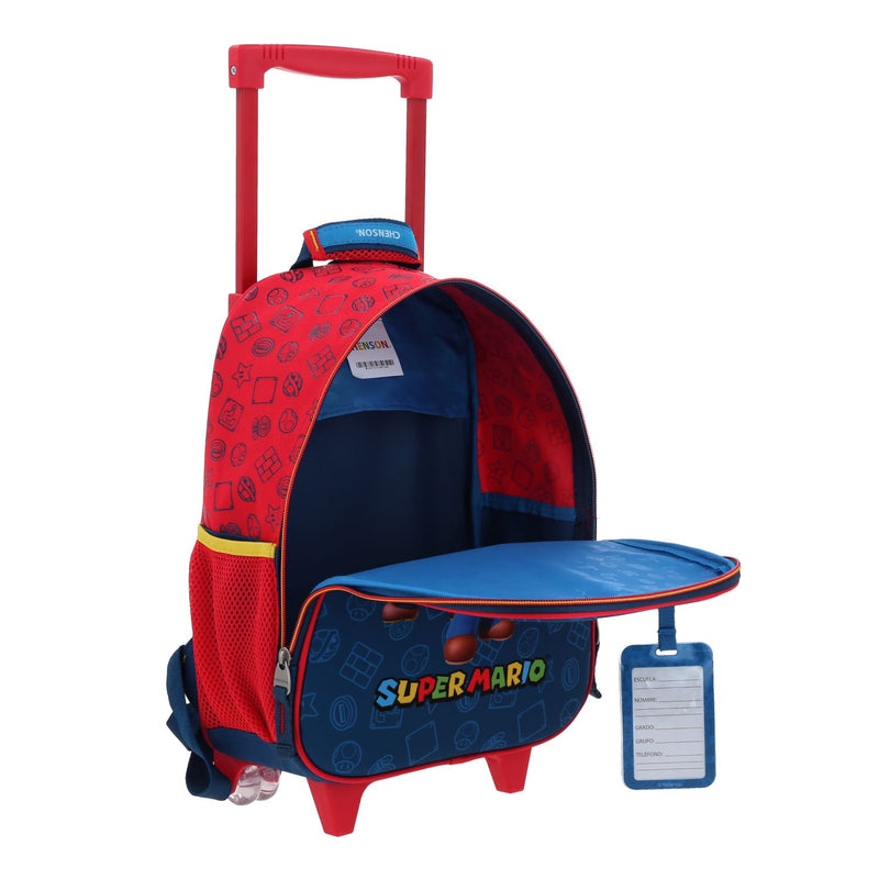 Mochila con Ruedas Azul Mario Bros Chenson Gronshi