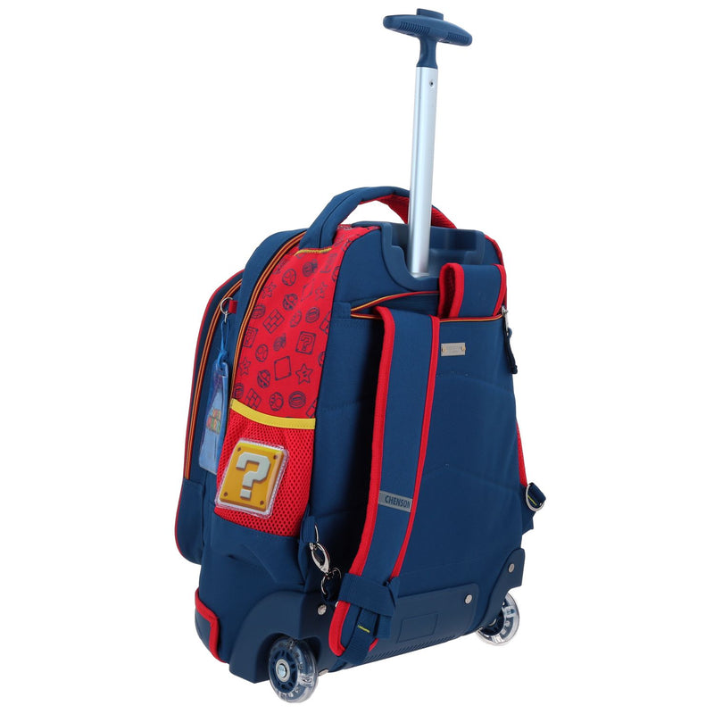 Mochila con Ruedas Azul Mario Bros Chenson Gronshi