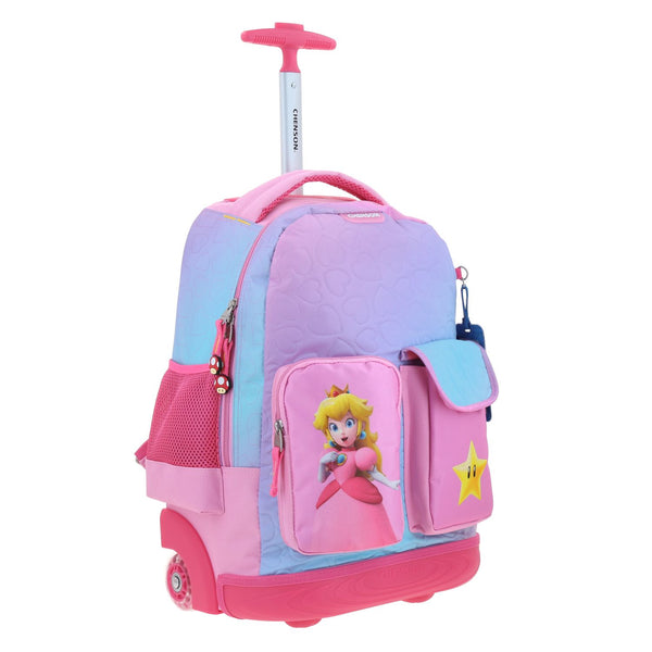 Mochila con Ruedas Rosa Mario Bros Chenson Kiut