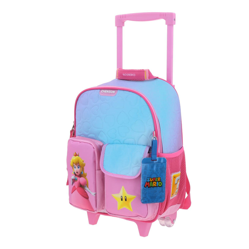 Mochila con Ruedas Rosa Mario Bros Chenson Kiut