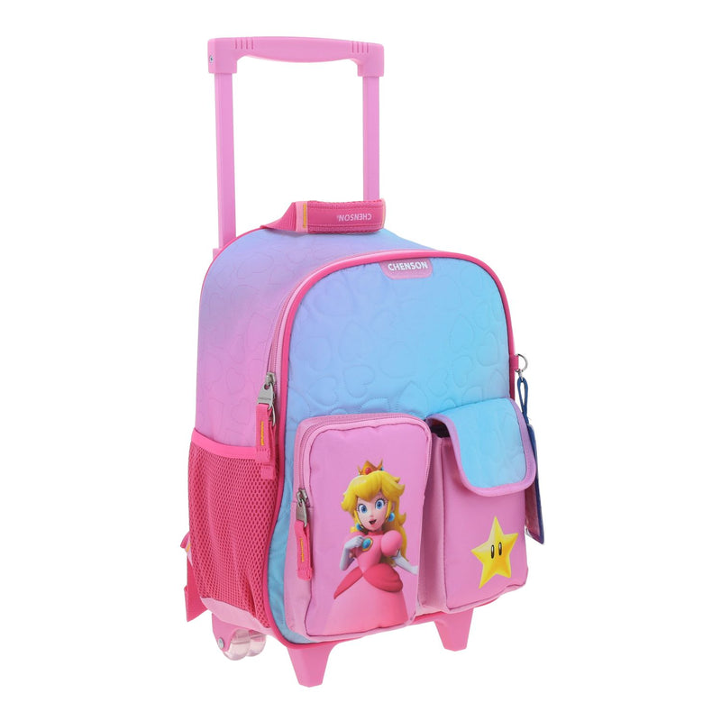Mochila con Ruedas Rosa Mario Bros Chenson Kiut