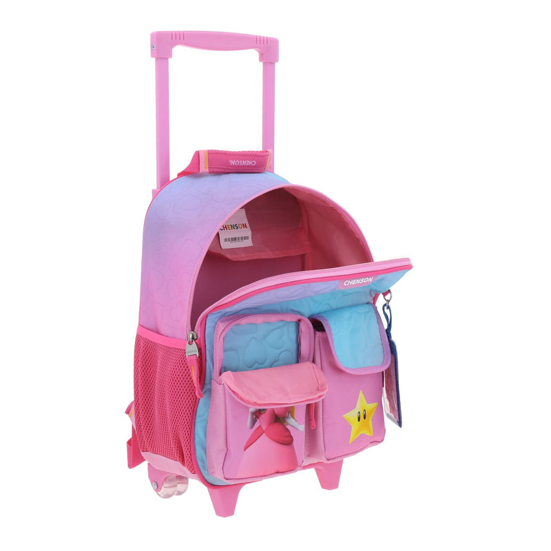 Mochila con Ruedas Rosa Mario Bros Chenson Kiut