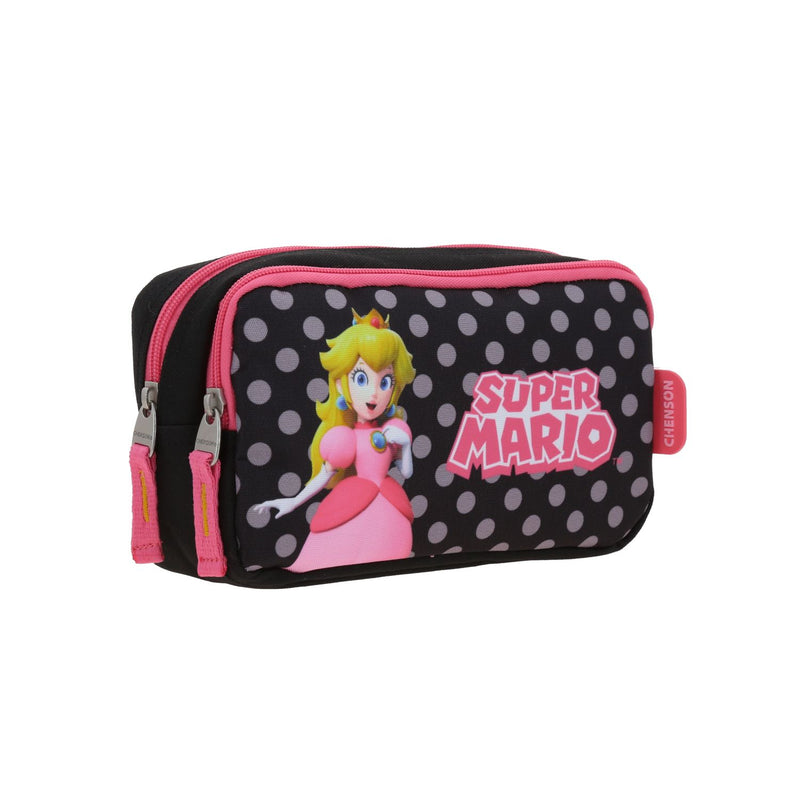 Lapicera Negra Princesa Peach Estampado de Lunares Mario Bros Chenson Loly