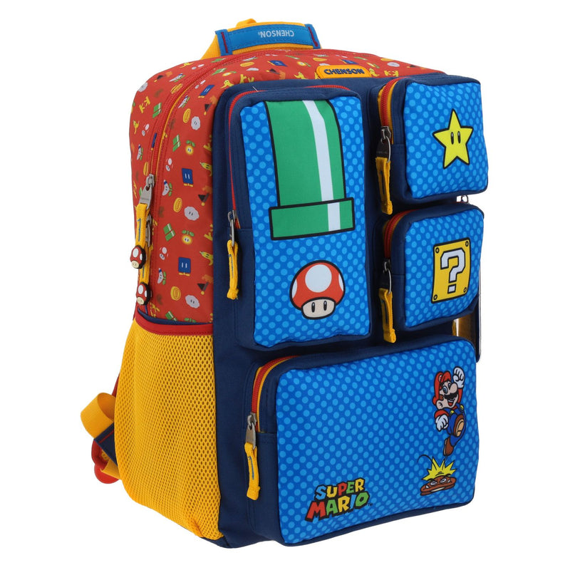 Mochila Azul Mario Bros Chenson Onder
