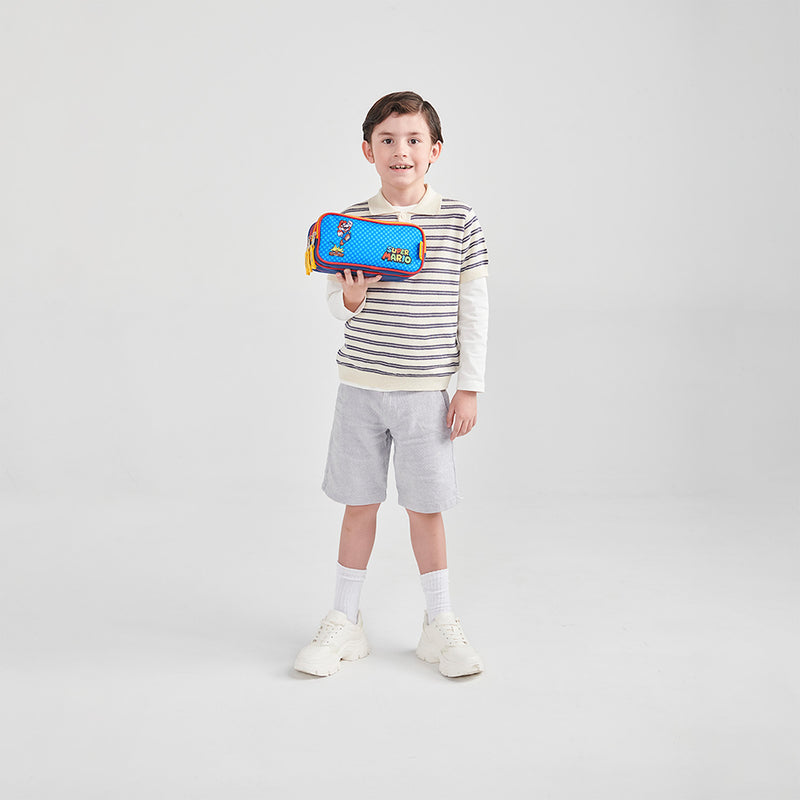 Lapicera Azul Con Estampado de Lunares Mario Bros Chenson Onder