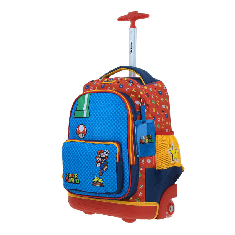 Mochila con Ruedas Azul Mario Bros Chenson Onder