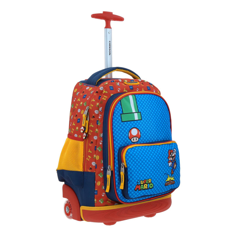 Mochila con Ruedas Azul Mario Bros Chenson Onder