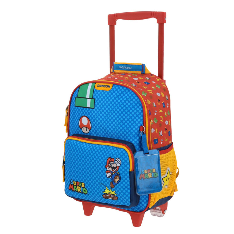 Mochila con Ruedas Azul Mario Bros Chenson Onder
